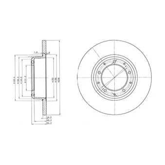 Jeu de 2 disques de frein arrière DELPHI BG3982