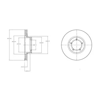Jeu de 2 disques de frein avant DELPHI BG3984
