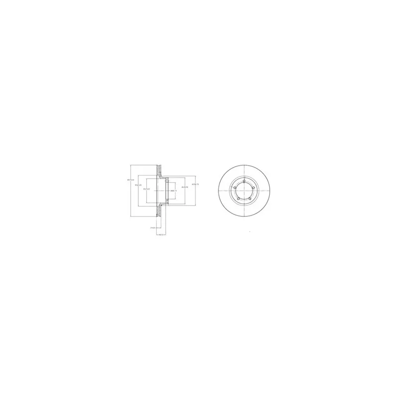 Jeu de 2 disques de frein avant DELPHI BG3984