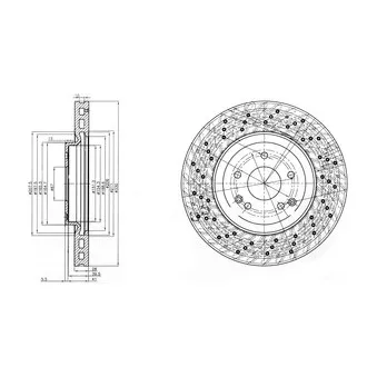 Jeu de 2 disques de frein avant DELPHI BG3985C