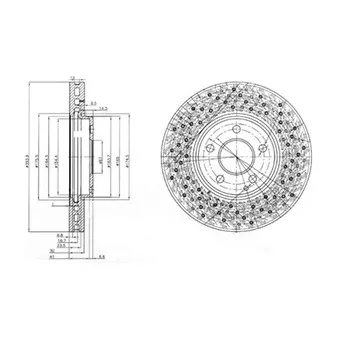 Jeu de 2 disques de frein avant DELPHI BG3986
