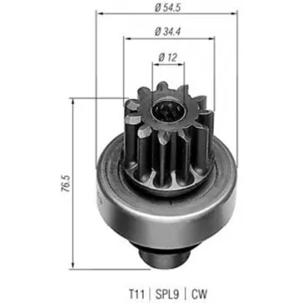Petit engrenage, démarreur MAGNETI MARELLI 940113020203