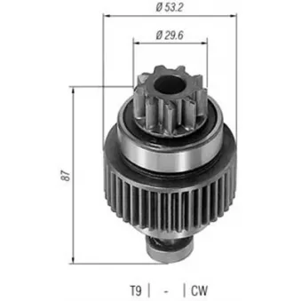 Embrayage à roue libre, démarreur MAGNETI MARELLI 940113020224