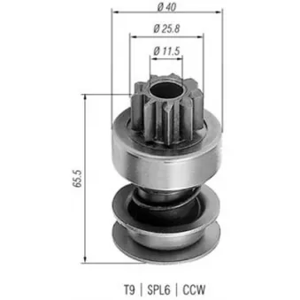 Embrayage à roue libre, démarreur MAGNETI MARELLI 940113020236