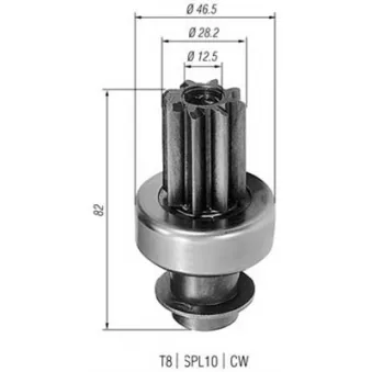 Embrayage à roue libre, démarreur MAGNETI MARELLI 940113020144