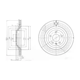 Jeu de 2 disques de frein arrière DELPHI BG3991