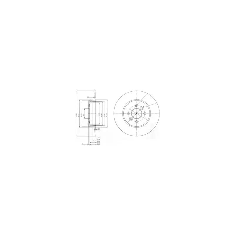 Jeu de 2 disques de frein arrière DELPHI BG3992