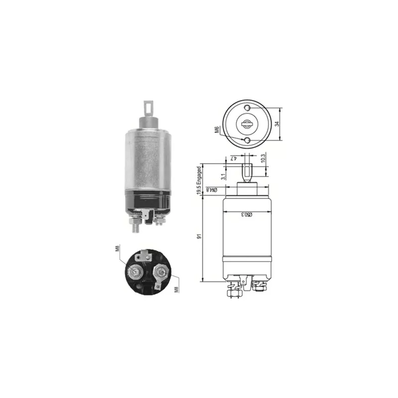 Solénoïde, démarreur MAGNETI MARELLI 940113050087