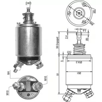 Solénoïde, démarreur MAGNETI MARELLI 940113050254