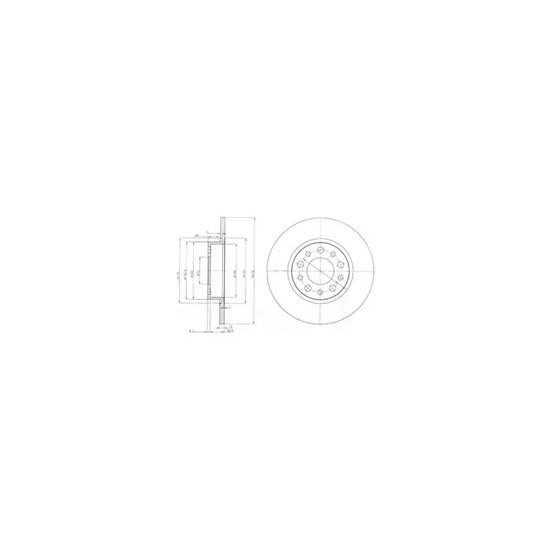 Jeu de 2 disques de frein arrière DELPHI BG3994