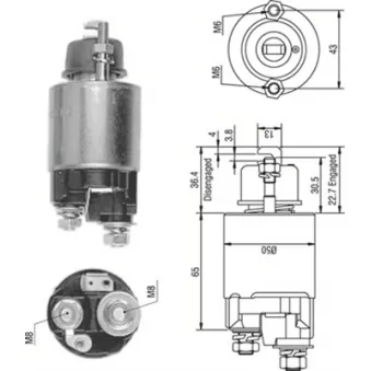Solénoïde, démarreur MAGNETI MARELLI 940113050230