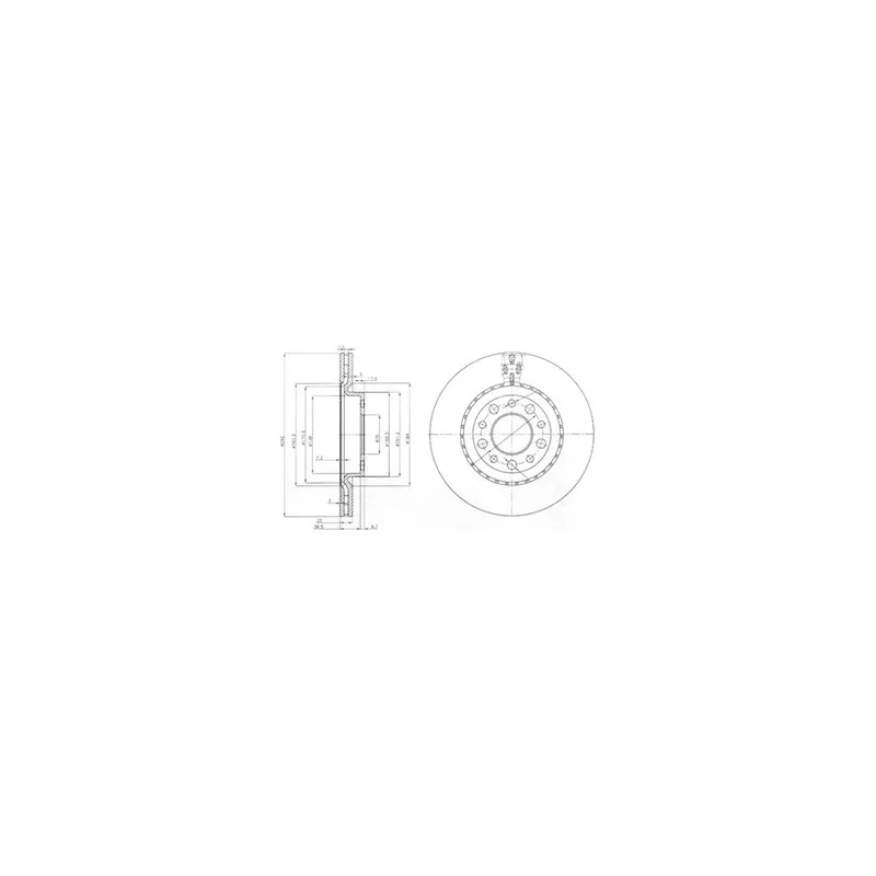 Jeu de 2 disques de frein arrière DELPHI BG3995