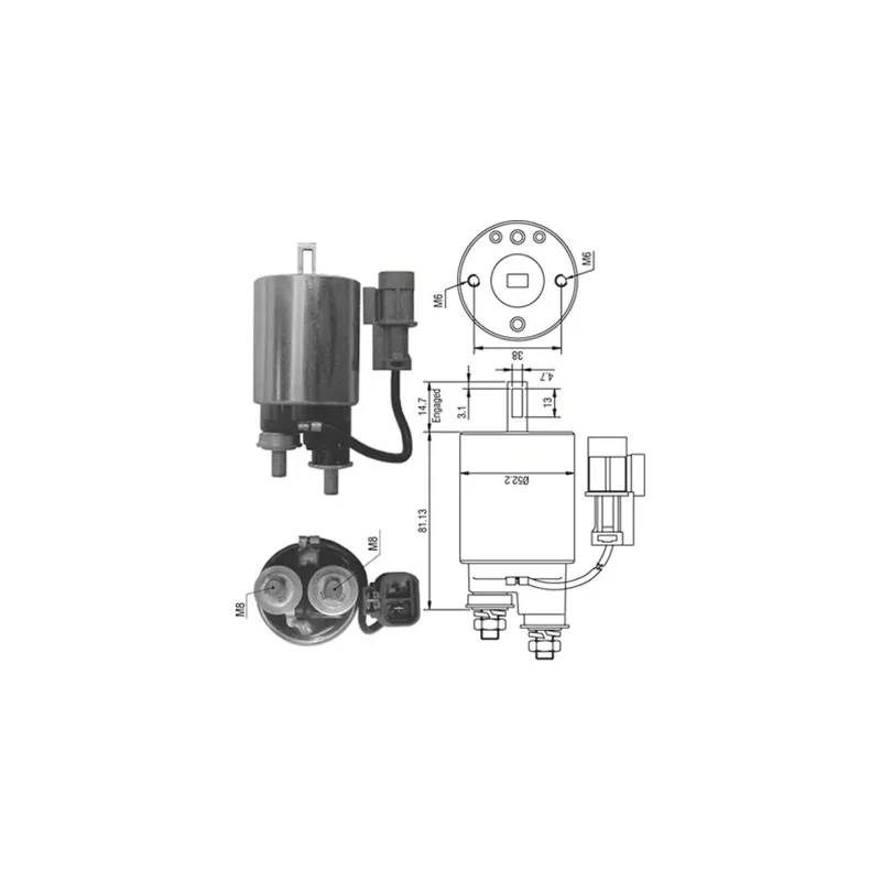 Contacteur, démarreur MAGNETI MARELLI 940113050381