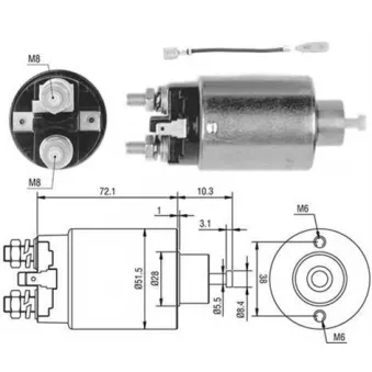 Solénoïde, démarreur MAGNETI MARELLI 940113050398