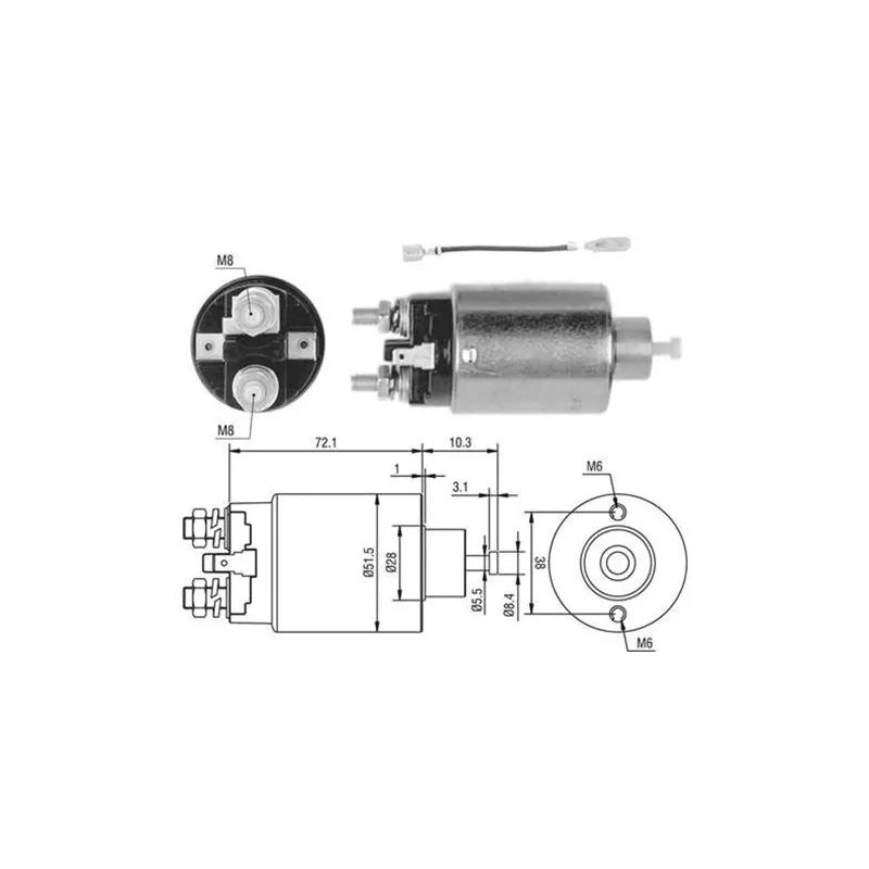 Solénoïde, démarreur MAGNETI MARELLI 940113050398