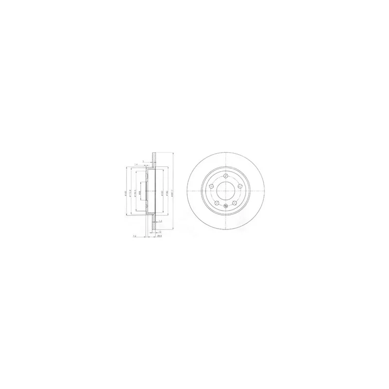 Jeu de 2 disques de frein arrière DELPHI BG3996