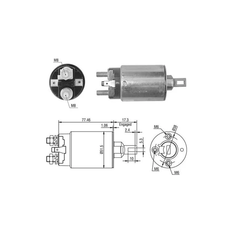 Contacteur, démarreur MAGNETI MARELLI 940113050395