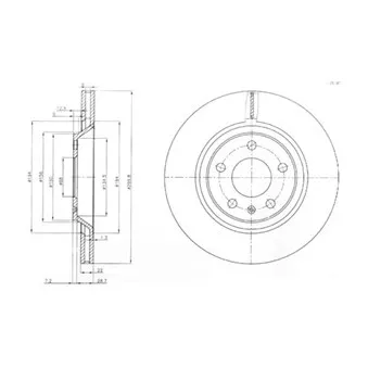 Jeu de 2 disques de frein arrière DELPHI BG3997