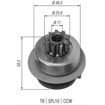 Embrayage à roue libre, démarreur MAGNETI MARELLI AMB0186
