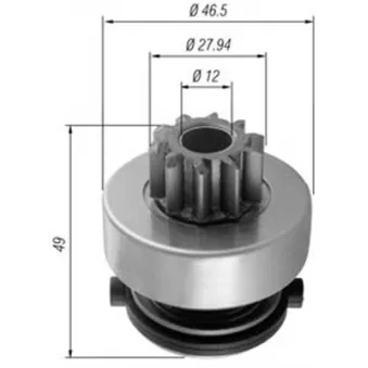 Petit engrenage, démarreur MAGNETI MARELLI AMB0353