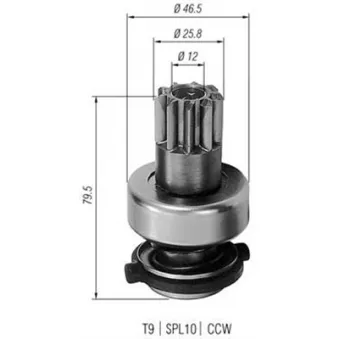 Petit engrenage, démarreur MAGNETI MARELLI AMB0183