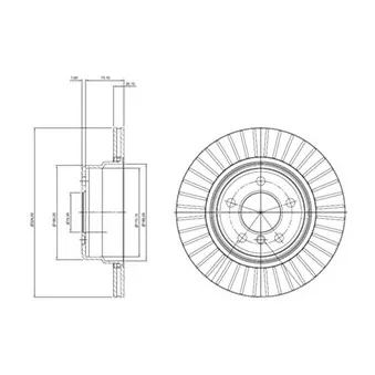 Jeu de 2 disques de frein arrière DELPHI BG3999