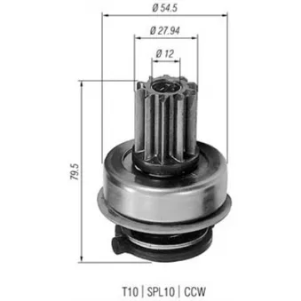 Embrayage à roue libre, démarreur MAGNETI MARELLI AMB0199