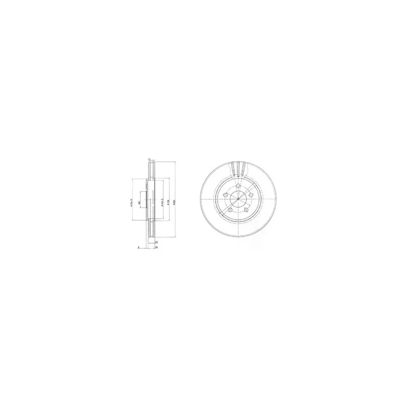 Jeu de 2 disques de frein avant DELPHI BG4000