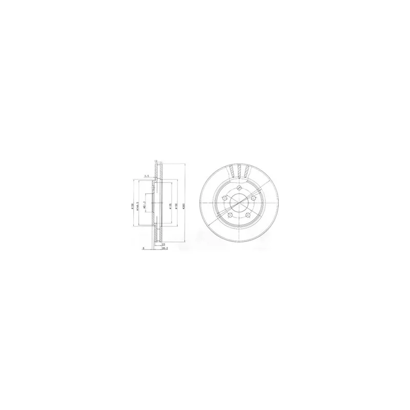 Jeu de 2 disques de frein avant DELPHI BG4001