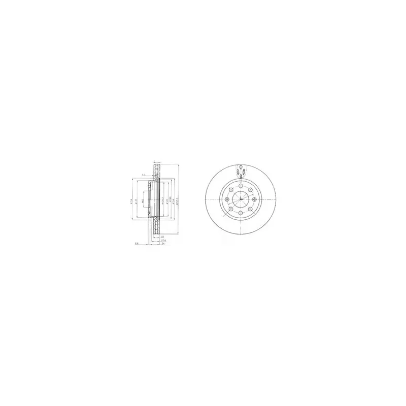 Jeu de 2 disques de frein avant DELPHI BG4004