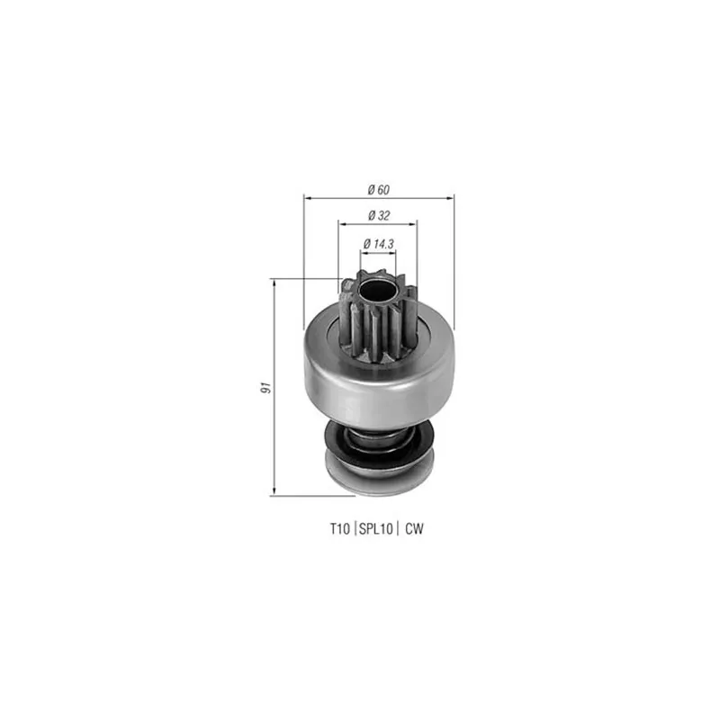 Embrayage à roue libre, démarreur MAGNETI MARELLI 940113020196