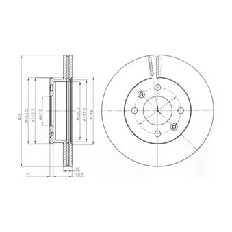 Jeu de 2 disques de frein avant DELPHI BG4009