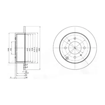 Jeu de 2 disques de frein arrière DELPHI