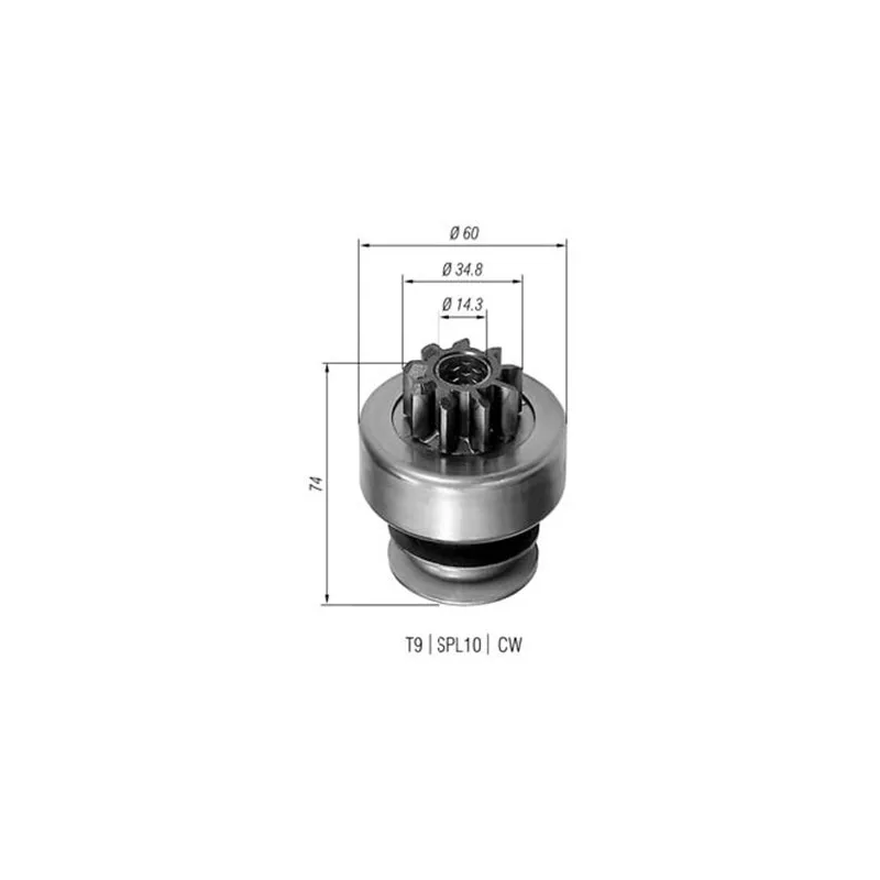Embrayage à roue libre, démarreur MAGNETI MARELLI 940113020101