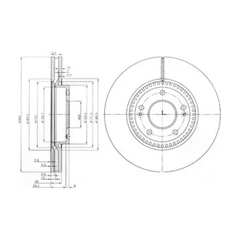 Jeu de 2 disques de frein avant DELPHI BG4011