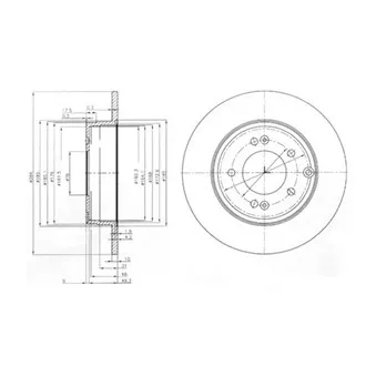 Jeu de 2 disques de frein arrière DELPHI BG4012