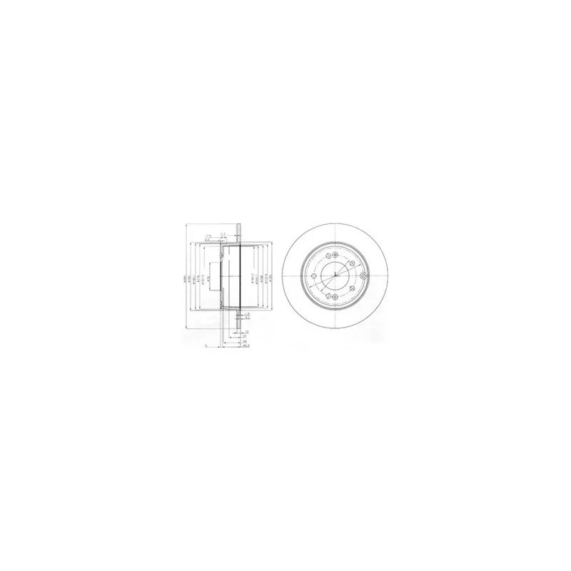 Jeu de 2 disques de frein arrière DELPHI BG4012