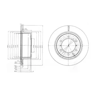 Jeu de 2 disques de frein arrière DELPHI BG4014