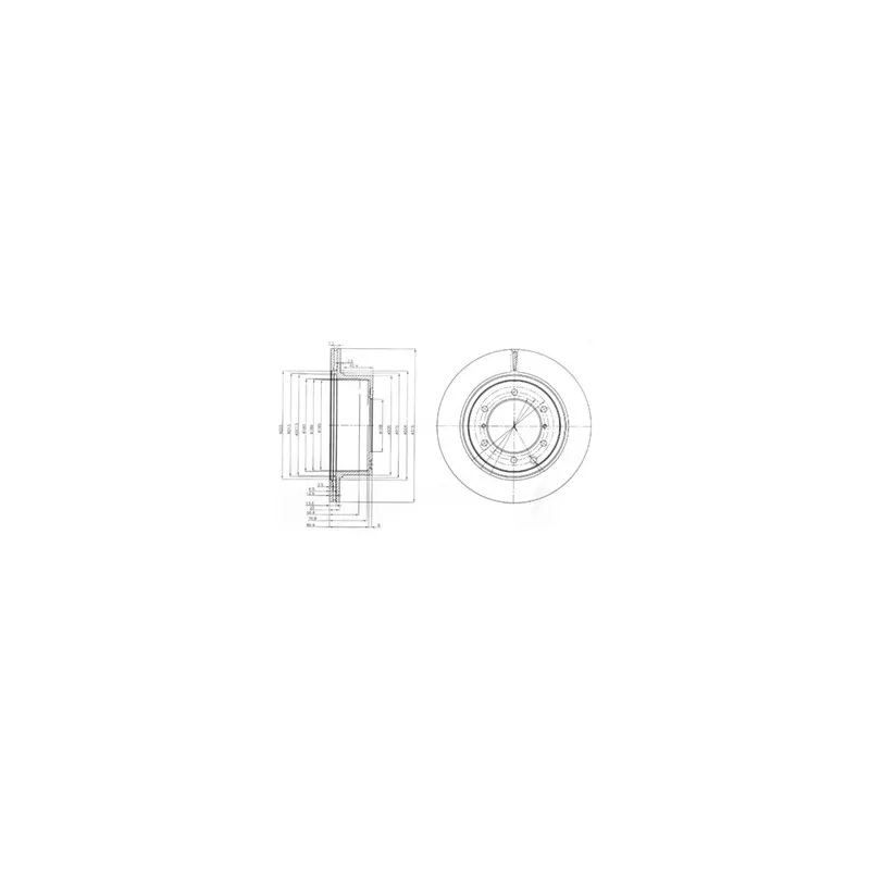 Jeu de 2 disques de frein arrière DELPHI BG4014
