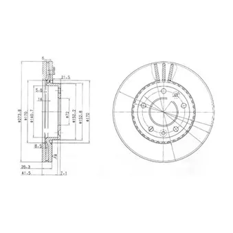 Jeu de 2 disques de frein avant DELPHI