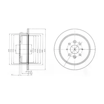 Jeu de 2 disques de frein arrière DELPHI BG4018