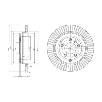 Jeu de 2 disques de frein arrière DELPHI BG4020