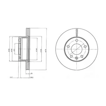 Jeu de 2 disques de frein avant DELPHI BG4022