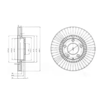 Jeu de 2 disques de frein avant DELPHI BG4027