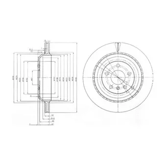 Jeu de 2 disques de frein arrière DELPHI