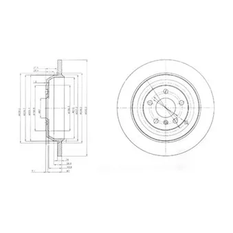 Jeu de 2 disques de frein arrière DELPHI BG4031