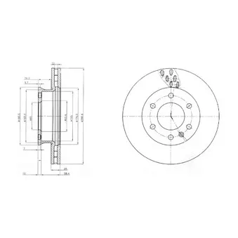 Jeu de 2 disques de frein avant DELPHI BG4032C
