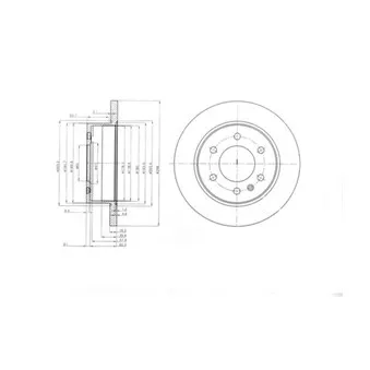 Jeu de 2 disques de frein arrière DELPHI BG4033
