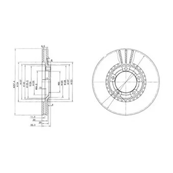 Jeu de 2 disques de frein avant DELPHI
