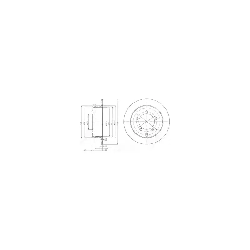 Jeu de 2 disques de frein arrière DELPHI BG4037